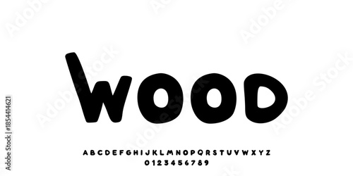 Elegant Font. Groovy Font. Graffiti Font. Creative Hand Drawn Uppercase and Number. Street Art Classic Lettering Fashion Designs Typography modern serif decorative vintage concept vector illustration.