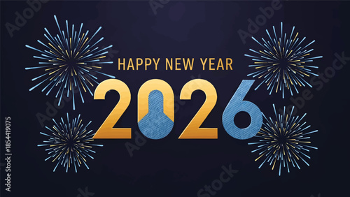 Happy New Year Celebration Twenty Twenty Six Design