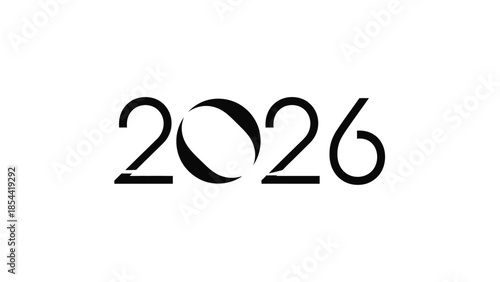 Sleek and modern typography for the year 2026 with artistic flair