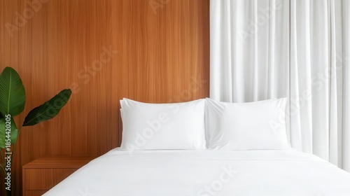 Wallpaper Mural Luxury suite with silk drapes, grand king bed, and rich wood decor, silkdraped suite, elegant, upscale Torontodigital.ca