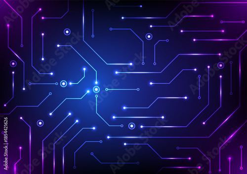 Digital Abstract Circuit Background. Design for futuristic circuits data flow innovative cyberpunk technology system interface virtual abstract.