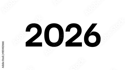 The year 2026 is coming with bold black numbers on a clean white background