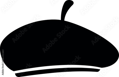 Beret silhouette icon