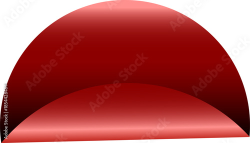 Red Glossy Page Curl Sticker Shapes on Transparent Background – Folded Corner Peel Stickers, Curled Paper Label Elements Isolated (Vector Illustration)