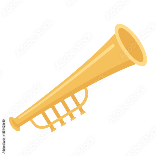 Golden Trumpet Icon for Celebration or Announcement