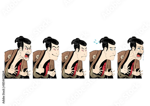 三世大谷鬼次の奴江戸兵衛（表情差分）	
