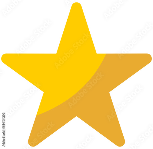 Gold Star Achievement Award Illustration. Editable Color Vector