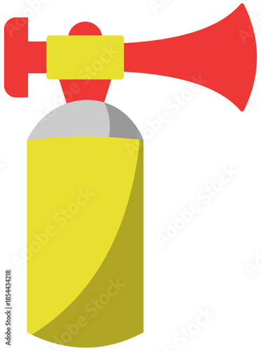 Air Horn Vector Illustration. Editable Color Vector