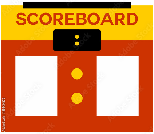 Blank Digital Scoreboard Template Illustration. Editable Color Vector