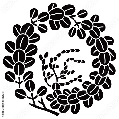 	家紋です。萩の枝丸といいます。