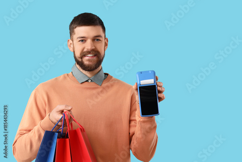 Young man with payment term...