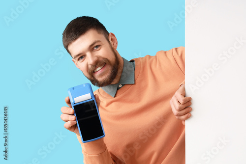Young man with payment term...
