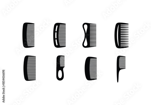 Collection of various hair combs and picks