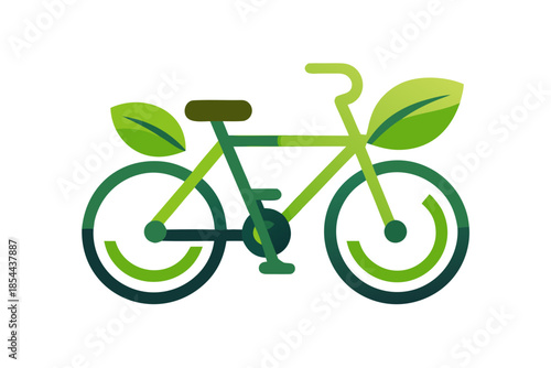 eco living bicycle sustainability icon