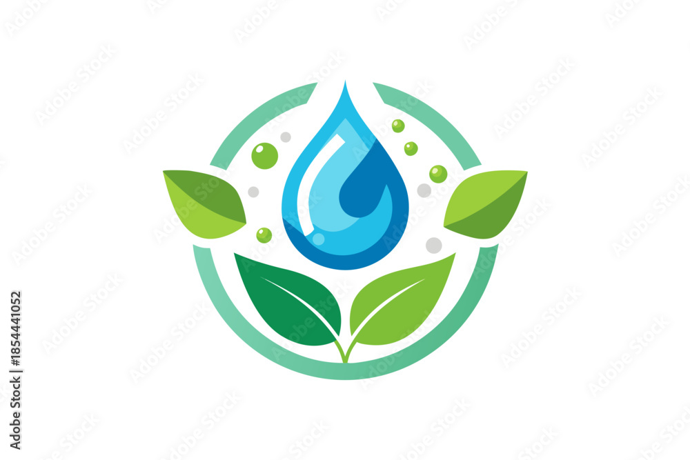 Fototapeta premium natural water care icon