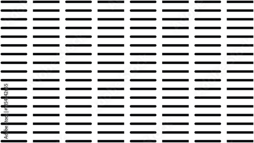 abstract geometric pattern of black horizontal dashed lines in vertical columns on white background