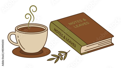 Coffee Cup Beside Stack Of Books.