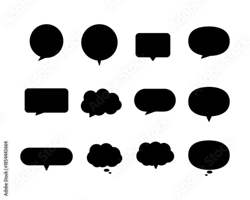 シンプルな吹き出しセット