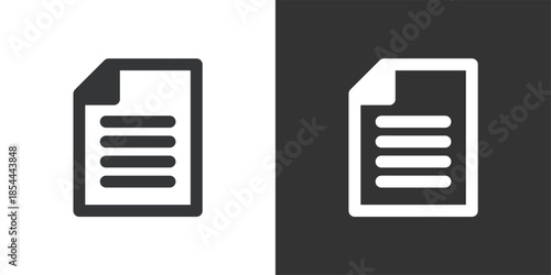 Standard Document icon. Solid glyph series icon