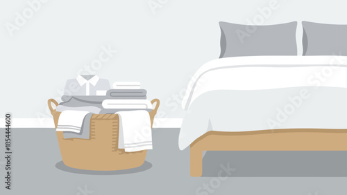 Minimalist Bed as Focal Point in Modern Bedroom.