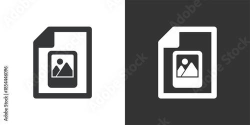 Image Document icon. Solid glyph series icon