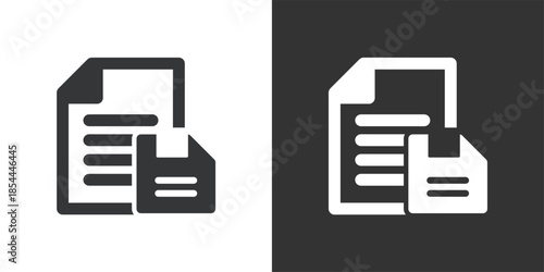 Save Document icon. Solid glyph series icon