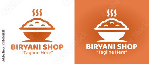 Biryani Shop Logo Traditional Cuisine Concept