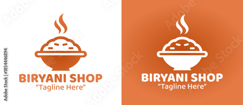 Biryani Shop Logo Modern Casual Restaurant Branding