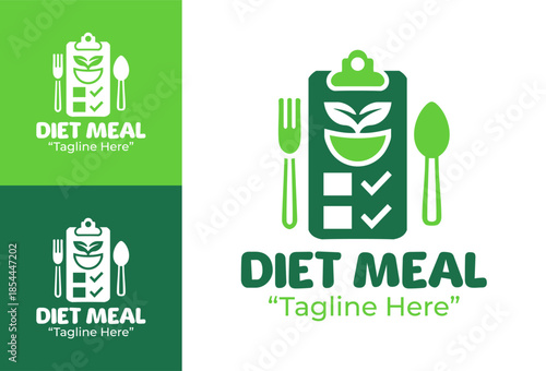 Diet Meal Plan Logo Professional Nutrition Branding