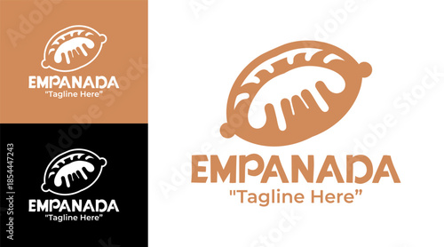 Modern Minimalist Empanada Shop Logo Clean Latin Food Branding