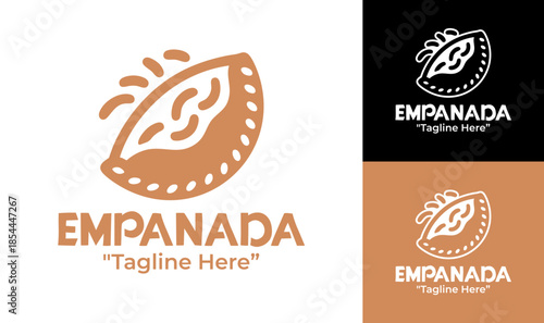 Modern Minimalist Empanada Shop Logo Traditional Street Food Concept