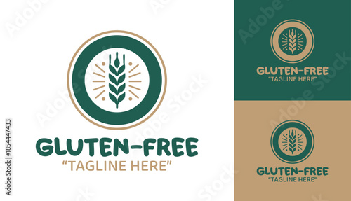 Modern Minimalist Gluten Free Logo Minimal Wellness Branding