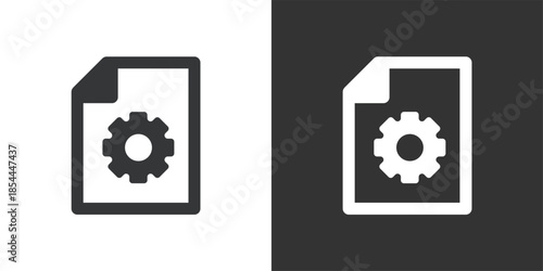 Document Settings icon. Solid glyph series icon