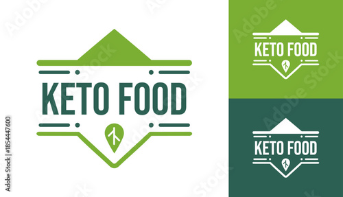 Modern Minimalist Keto Food Logo Minimal Nutrition Concept