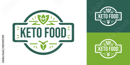 Modern Minimalist Keto Food Logo Minimal Lifestyle Nutrition Identity