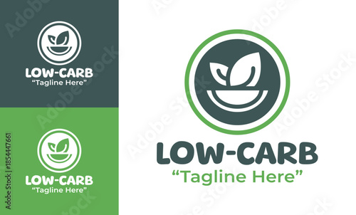 Картината върху платно Modern Minimalist Low Carb Logo Professional Healthy Branding