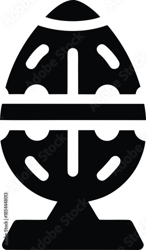 pysanka easter egg ukrainian festival silhouette vector illustration on transparent background