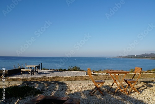 Panoramic view of Pacific Ocean from Aki City, Kochi - Japan	