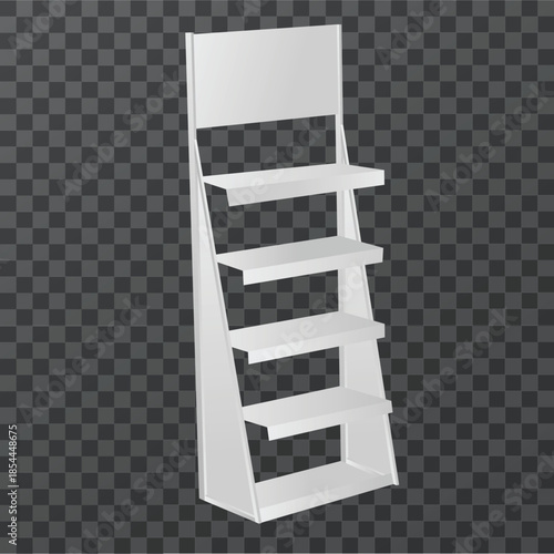 Retail trade shelf stand for product placement mockup