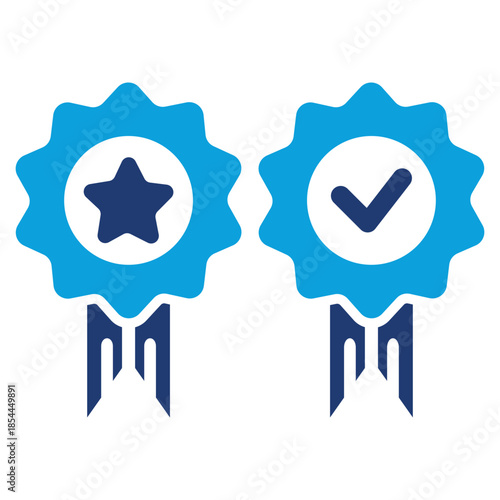 standardization flat blue icon