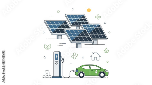 Solar Energy and Electric Vehicle Sustainable Power and Eco-Friendly Transportation Solution