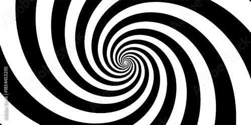 Hypnotic Black and White Spiral Abstract Background for Design, Art, Presentations, and Creative Marketing