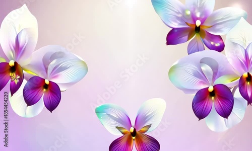 2D dreamy summer orchid flower background.ai 