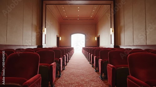 Theater seats in a row.