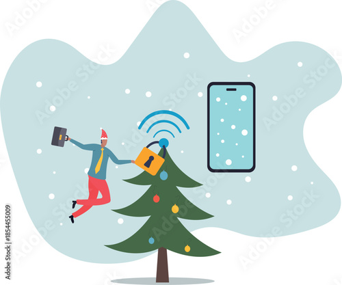 Wifi encryption, wireless security or safety for internet connection, network protection or mobile access,about a man and his life.