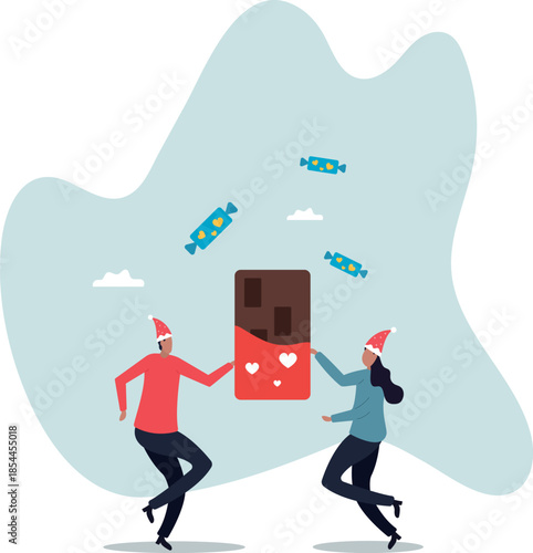 Sweets as a gift for Valentine's Day. The concept of showing attention and care.