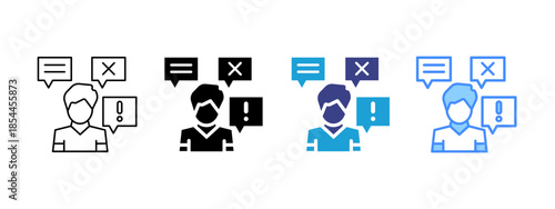 Complaint icon set multiple style collection