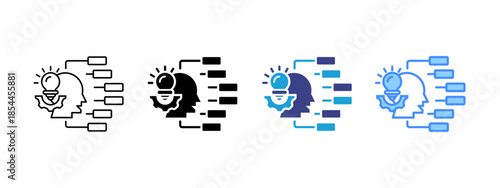 Skills icon set multiple style collection