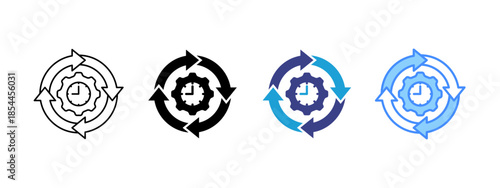 Consistent icon set multiple style collection