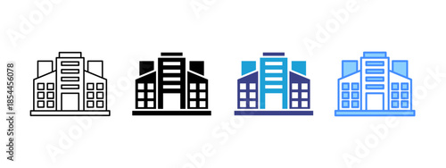 Enterprise icon set multiple style collection